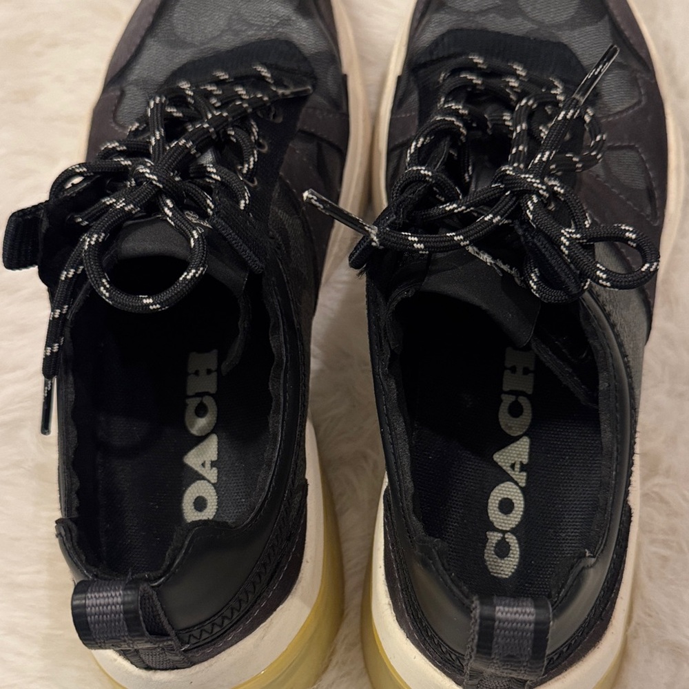 Coach Citysole Signature Runners Charcoal/Black/Gray Shoes Size 9 1/2D pre-owned - Picture 5 of 8